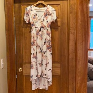 Floral print maternity dress